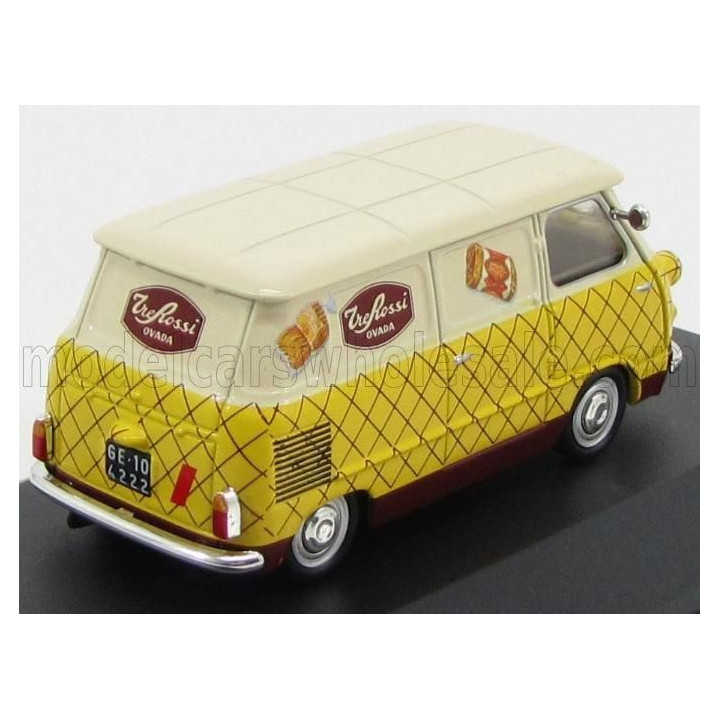 EDICOLA FIAT 600 FURGONE VAN TRE ROSSI 1957 - IVORY CREAM BROWN 1/43
