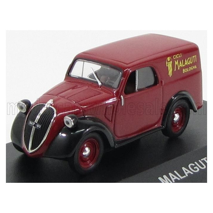 EDICOLA FIAT 500 VAN CICLI MALAGUTI 1947 - BORDEAUX BLACK 1/43