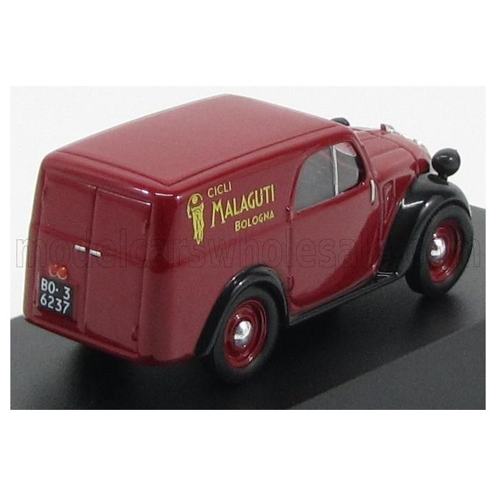 EDICOLA FIAT 500 VAN CICLI MALAGUTI 1947 - BORDEAUX BLACK 1/43