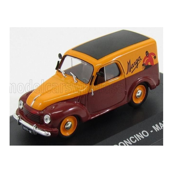 EDICOLA FIAT 500 C VAN FURGONCINO MARGA 1950 - YELLOW BROWN 1/43