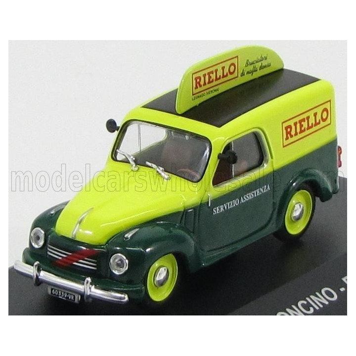 EDICOLA FIAT 500C FURGONCINO VAN RIELLO 1959 - GREEN YELLOW 1/43