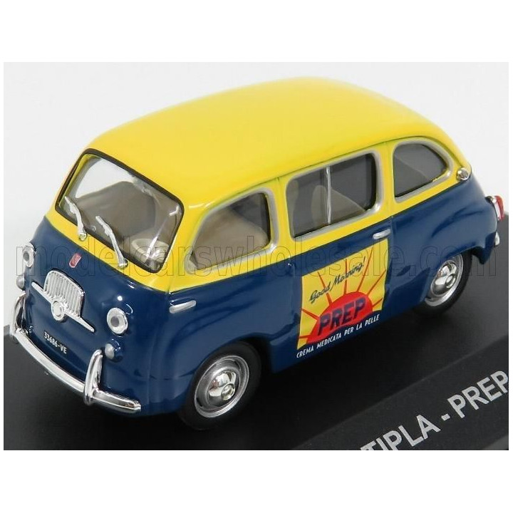 EDICOLA FIAT 600 MULTIPLA CREMA MEDICATA PREP 1953 - BLUE YELLOW 1/43