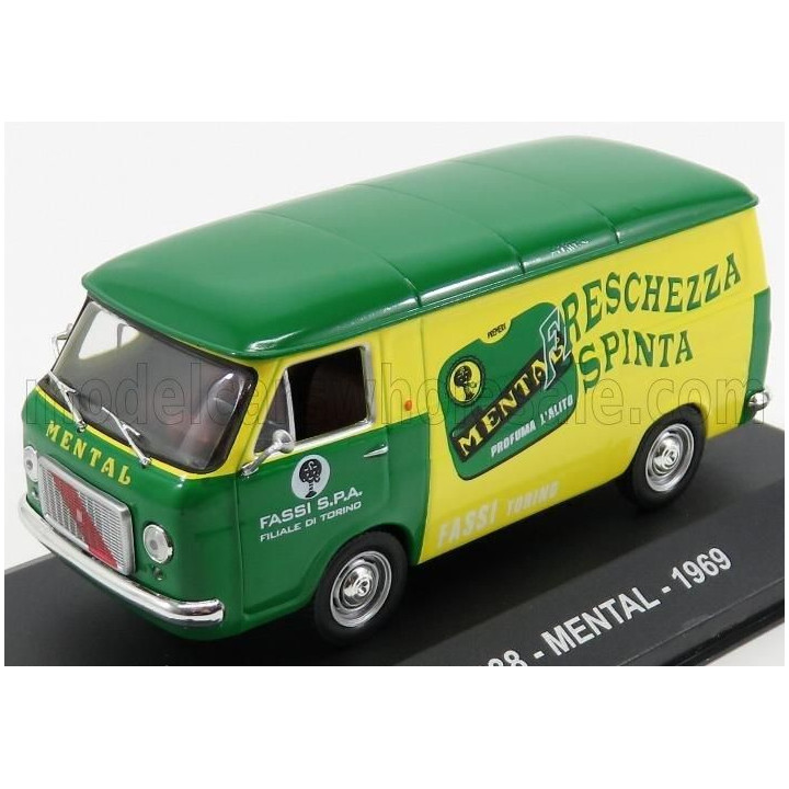 EDICOLA FIAT 238 VAN MENTAL 1969 - GREEN YELLOW 1/43