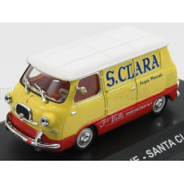 EDICOLA FIAT 600 FURGONE VAN SANTA CLARA 1962 - YELLOW RED WHITE 1/43