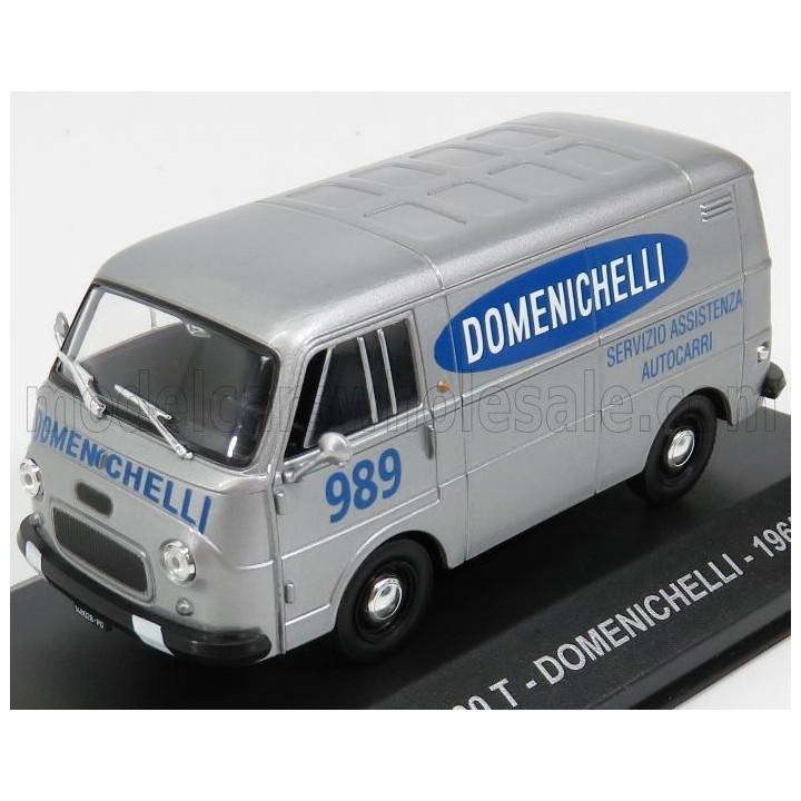 EDICOLA FIAT 1100T VAN SERVIZIO ASSISTENZA AUTOCARRI DOMENICHELLI 1965 - SILVER 1/43