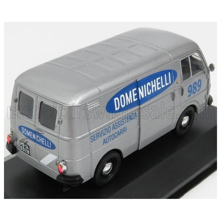 EDICOLA FIAT 1100T VAN SERVIZIO ASSISTENZA AUTOCARRI DOMENICHELLI 1965 - SILVER 1/43