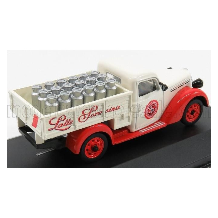EDICOLA FIAT 1100 ELR PICK-UP LATTERIA SORESINESE 1952 - WHITE RED 1/43