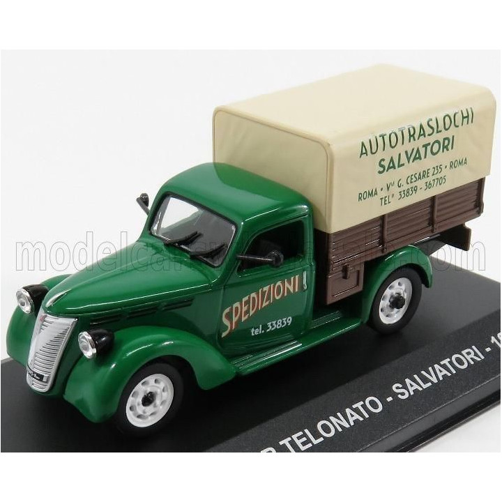 EDICOLA FIAT 1100 ELR PICK-UP TELONATO SALVATORI 1952 - GREEN BROWN BEIGE 1/43