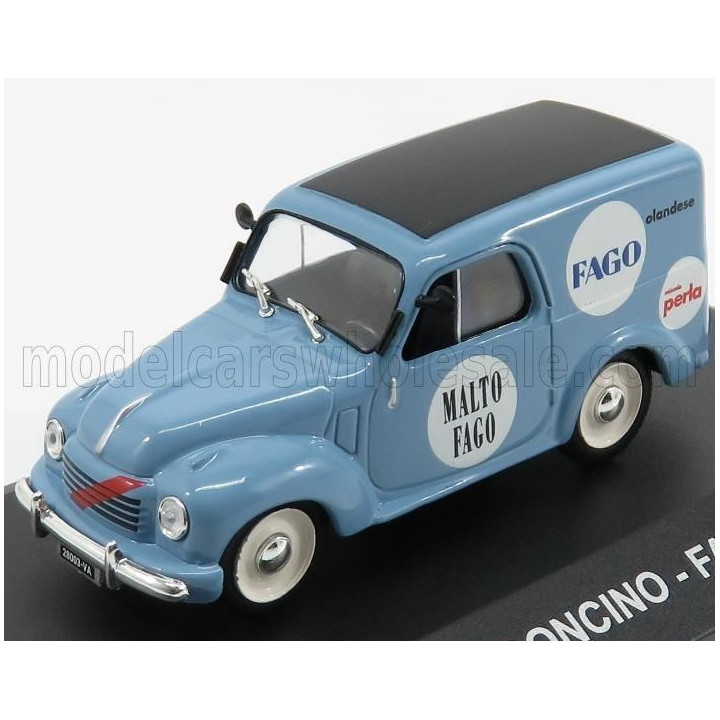 EDICOLA FIAT 500C VAN FURGONCINO MALTO FAGO 1950 - LIGHT BLUE 1/43