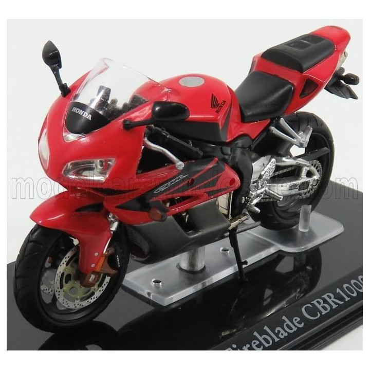 EDICOLA HONDA CBR 1000RR FIREBLADE - DAMAGE DISPLAY BOX - RED BLACK 1/24