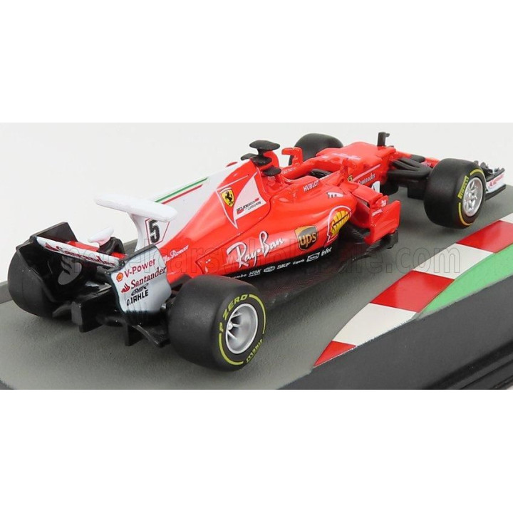 EDICOLA FERRARI F1  SF70H N 5 SEASON 2017 SEBASTIAN VETTEL - RED WHITE 1/43