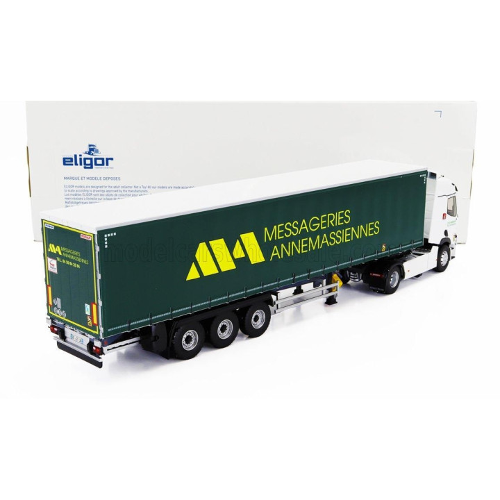 ELIGOR RENAULT T460 TRUCK TELONATO ANNEMASSIENNES TRANSPORTS 2021 - WHITE GREEN 1/43