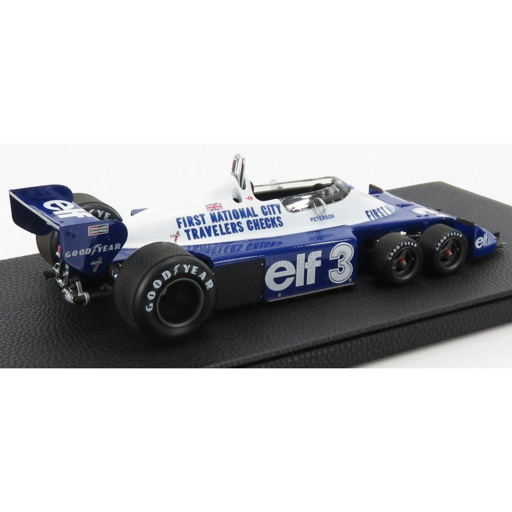 GP REPLICAS TYRRELL F1  P34/2 ELF FORD SIX WHEELS N 3 SEASON GP 1977 R.PETERSON - BLUE WHITE 1/18