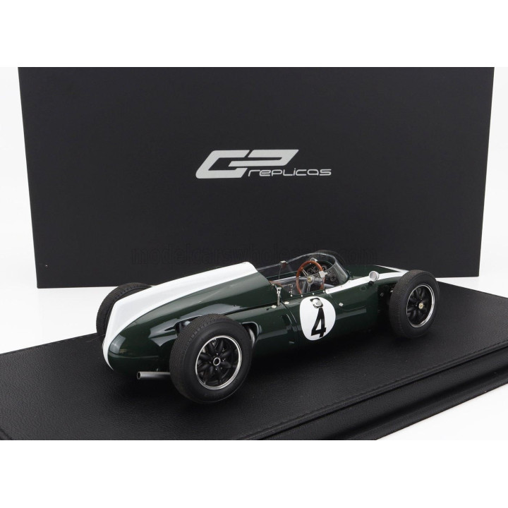 GP REPLICAS COOPER F1  T53 N 4 2nd BELGIUM SPA GP 1960 BRUCE McLAREN - GREEN 1/18