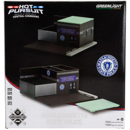 GREENLIGHT ACCESSORIES SET OFFICINA GARAGE MECHANIC'S CORNER PURSUIT CENTRAL COMMAND MASSACHUSETTS HIGHWAY PATROL STATION - BROW