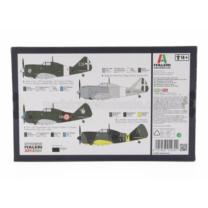 ITALERI REGGIANE RE2002 ARIETE MILITARY AIRPLANE 1941 1/72
