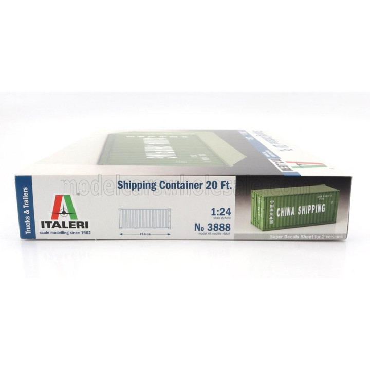 ITALERI ACCESSORIES CONTAINER 20' CHINA SHIPPING FOR TRAILER TRUCK 1/24