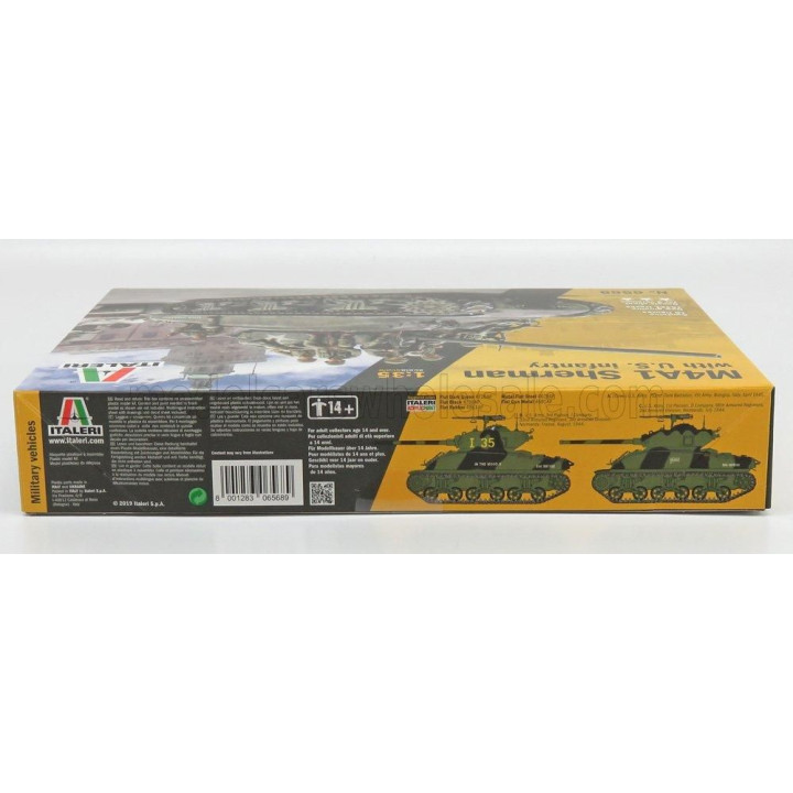 ITALERI SHERMAN M4A1 SHERMAN TANK  WITH 10 FIGURES US INFANTRY 1942 1/35