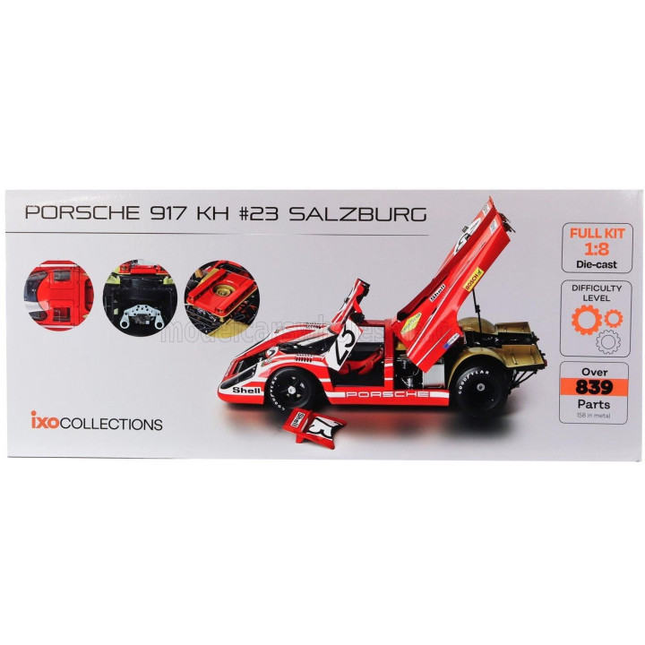 IXO MODELS PORSCHE 917K 4.9L TEAM SALZBURG N 23 WINNER 24h LE MANS 1970 HANS HERRMANN - RICHARD ATTWOOD - RED WHITE 1/8