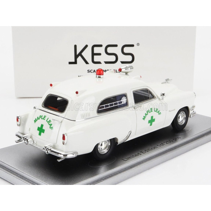 KESS MODEL CHEVROLET NATIONAL AMBULANCE MAPLE LEAF 1954 - WHITE 1/43