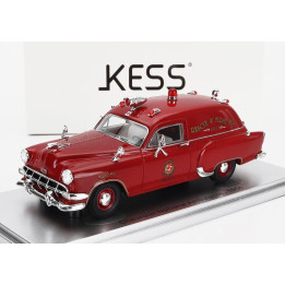KESS MODEL CHEVROLET NATIONAL AMBULANCE ROYAL OAK MICHIGAN FIRE PROTECTION FIRE ENGINE 1954 - RED 1/43