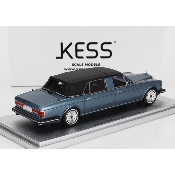 KESS MODEL ROLLS ROYCE SILVER SPUR LANDAULETTE SEMICOVERTIBLE CLOSED 1987 - BLUE MET BLACK 1/43