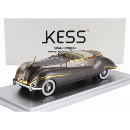 KESS MODEL ROLLS ROYCE PHANTOM III LABOURDETTE VUTOTAL CABRIOLET OPEN 1947 - GREY GOLD MET 1/43