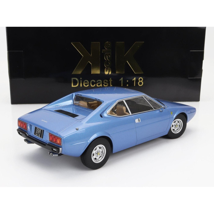 KK SCALE FERRARI DINO 308 GT4 1974 - LIGHT BLUE 1/18
