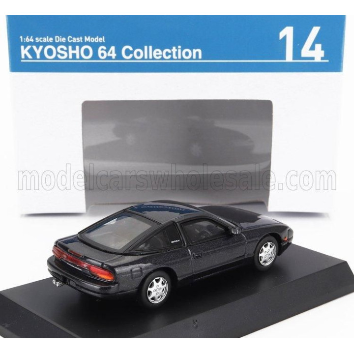 KYOSHO NISSAN 180SX COUPE 1990 - DARK GREY MET 1/64