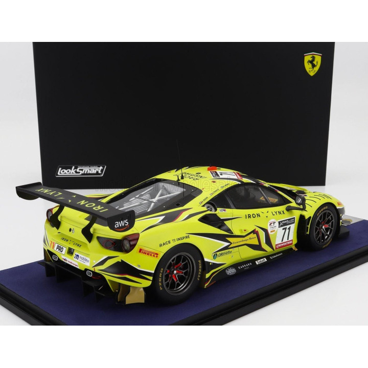 LOOKSMART FERRARI 488 GT3 EVO 3.9L TURBO V8 TEAM IRON LYNX N 71 3rd 24h SPA 2022 ANTONIO FUOCO - DAVIDE RIGON - DANIEL SERRA - C