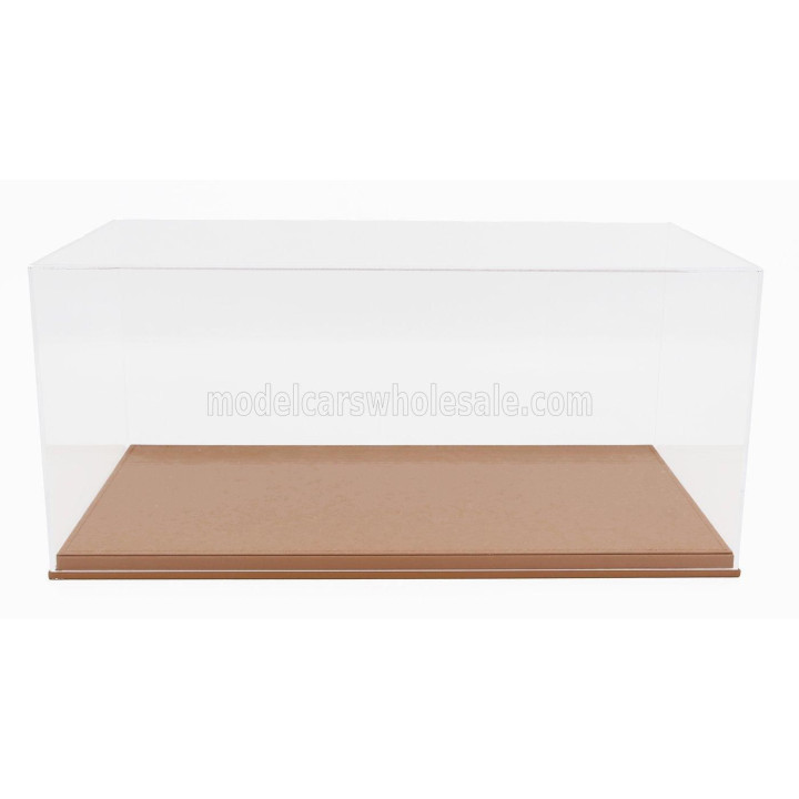 LUXBOX VETRINA DISPLAY BOX BASE IN ECOPELLE BEIGE - SYNTHETIC LEATHER BASE BEIGE - Lungh.LENGHT 45.8 cm  X Largh.WIDTH 25.1 cm X