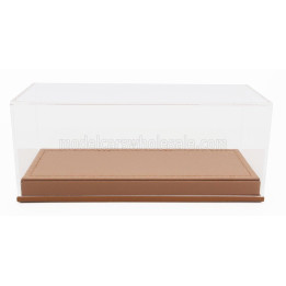 LUXBOX VETRINA DISPLAY BOX BASE IN ECOPELLE BEIGE - SYNTHETIC LEATHER BASE BEIGE - Lungh.LENGHT 16.5 cm  X Largh.WIDTH 7.4 cm X 