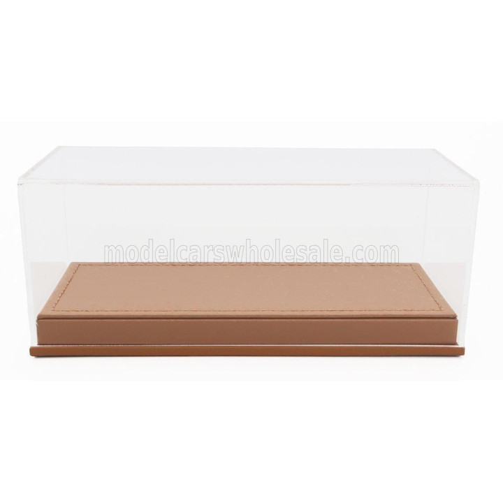 LUXBOX VETRINA DISPLAY BOX BASE IN ECOPELLE BEIGE - SYNTHETIC LEATHER BASE BEIGE - Lungh.LENGHT 16.5 cm  X Largh.WIDTH 7.4 cm X 