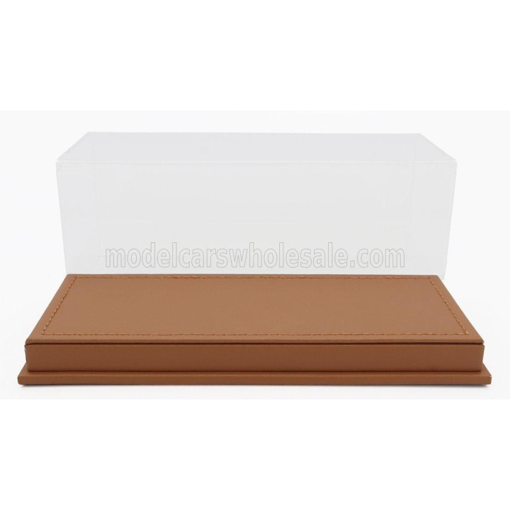 LUXBOX VETRINA DISPLAY BOX BASE IN ECOPELLE BEIGE - SYNTHETIC LEATHER BASE BEIGE - Lungh.LENGHT 16.5 cm  X Largh.WIDTH 7.4 cm X 