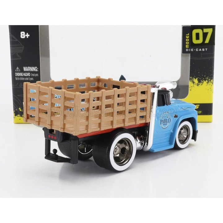 MAISTO CHEVROLET C-60 TRUCK STAKEBED PABLO 3-ASSI CUSTOM 1966 - BLUE 1/64