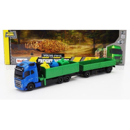MAISTO VOLVO FH16 XL 750 TRUCK WITH GRUE 2021 - BLUE GREEN 1/64