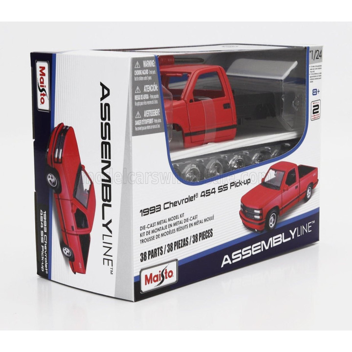 MAISTO CHEVROLET 454 SS PICK-UP 1993 - RED 1/24