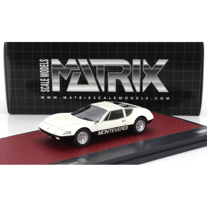 MATRIX SCALE MODELS MONTEVERDI HAI 450 GTS 1973 - WHITE BLACK 1/43