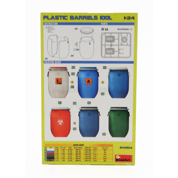 MINIART ACCESSORIES PLASTIC BARRELS OIL 1/24