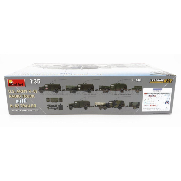 MINIART CHEVROLET K-51 RADIO TRUCK WITH K-52 TRAILER USA ARMY MILITARY 1951 1/35