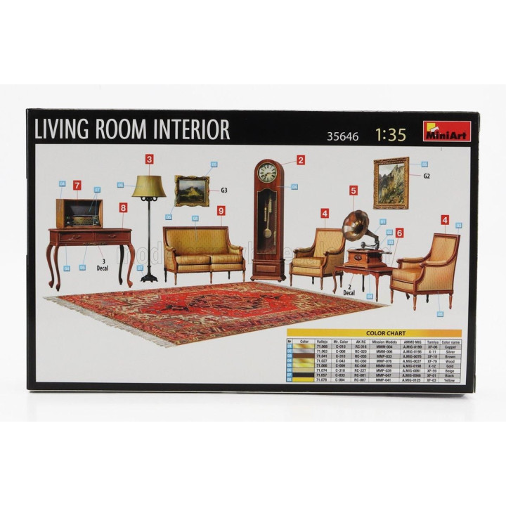 MINIART ACCESSORIES LIVING ROOM INTERIOR 1/35