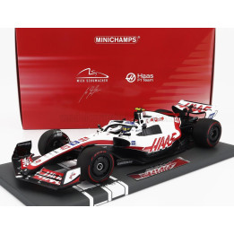 MINICHAMPS HAAS F1  VF-22 TEAM HAAS N 47 BRAZILIAN GP 2022 MICK SCHUMACHER - WHITE BLACK RED 1/18
