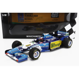 MINICHAMPS BENETTON F1 B195 TEAM MILD SEVEN RENAULT N 1 WORLD CHAMPION WINNER EUROPEAN GP 1995 MICHAEL SCHUMACHER - BLUE YELLOW 