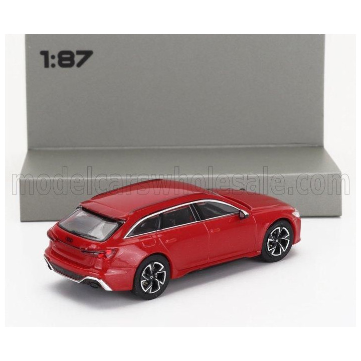 MINICHAMPS AUDI A6 RS6 AVANT SW STATION WAGON 2019 - RED 1/87