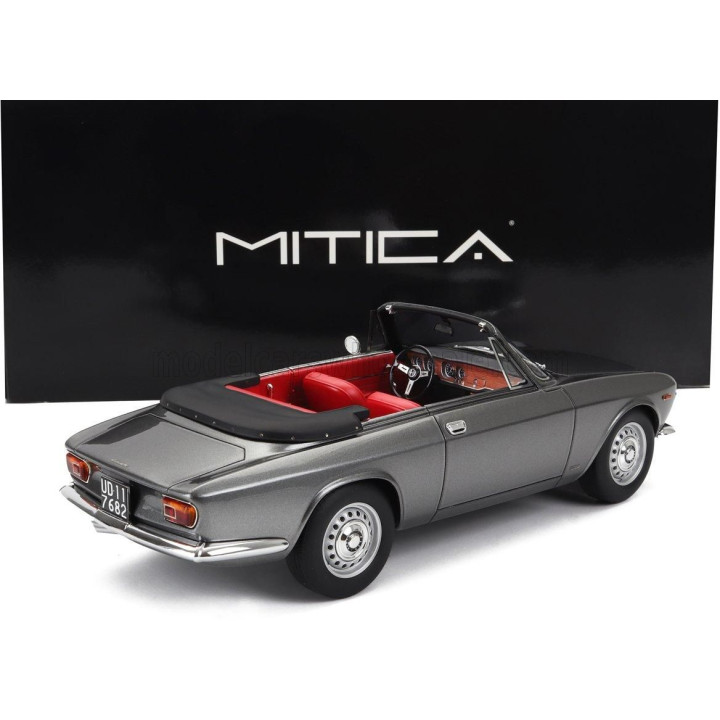 MITICA ALFA ROMEO GIULIA 1600 GTC CABRIOLET OPEN 1964 – INTERIOR RED - GRIGIO MET - GREY 1/18