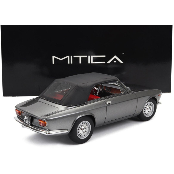 MITICA ALFA ROMEO GIULIA 1600 GTC CABRIOLET CLOSED 1964 – INTERIOR RED - GRIGIO MET - GREY 1/18