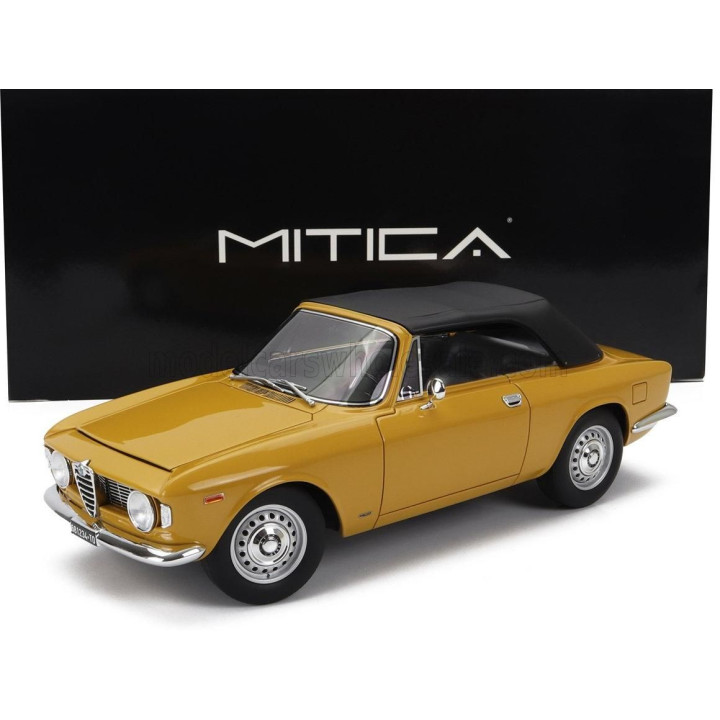 MITICA ALFA ROMEO GIULIA 1600 GTC CABRIOLET CLOSED 1964 – INTERIOR BLACK - GIALLO OCHRE - YELLOW 1/18