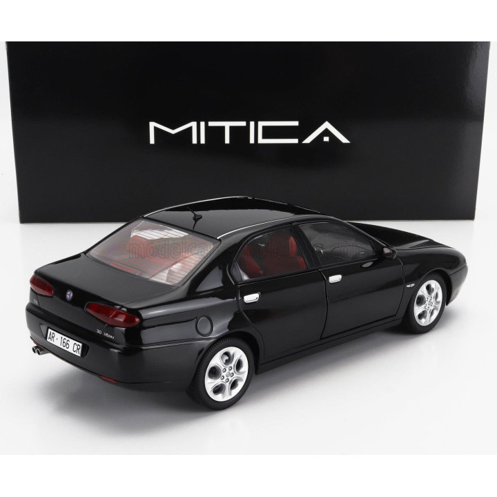 MITICA DIECAST ALFA ROMEO 166 3.0 V6 1998 – RED INTERIOR - BLACK 1/18