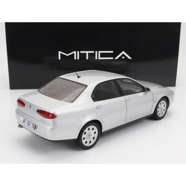 MITICA DIECAST ALFA ROMEO 166 2.0 V6 TB 1998 – BLACK INTERIOR - SILVER 1/18