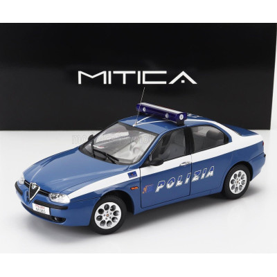 MITICA DIECAST ALFA ROMEO 156 2.0 TWIN SPARK POLIZIA STRADALE 1997 - BLUE WHITE 1/18
